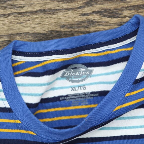 NEW Dickies Womens Remanufactured Baggy Pocket Utility T-Shirt Blue Multi 3 XL - Picture 3 of 5